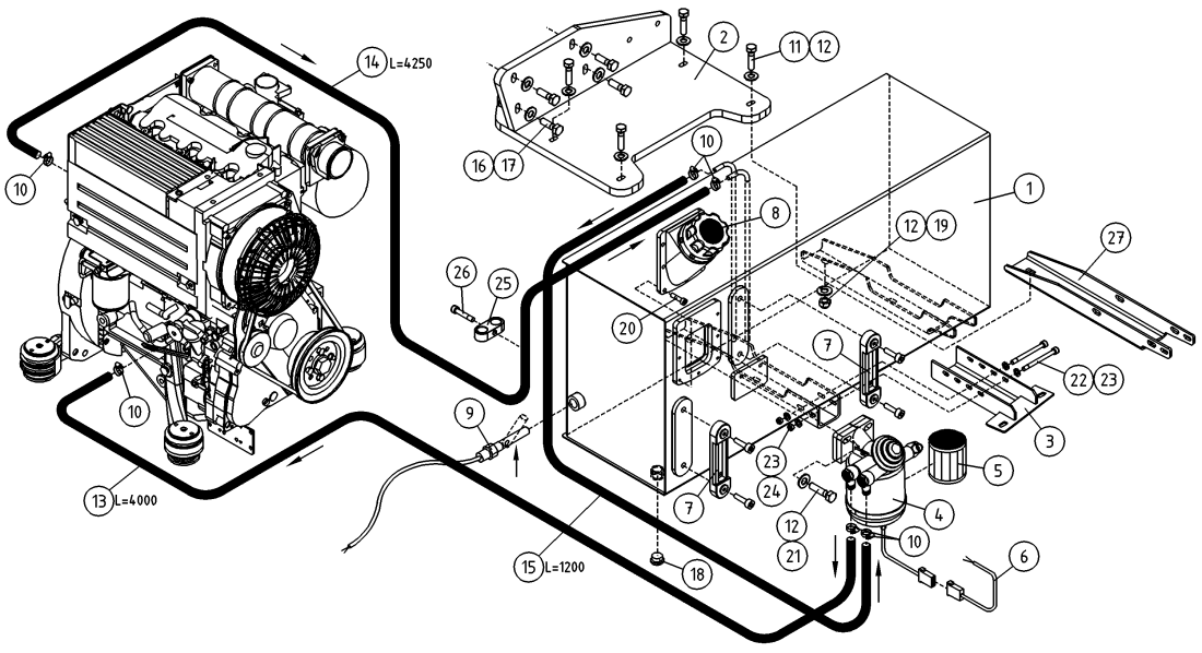 DINO 220XSE FUEL SYSTEM, HOSES AND ACCESSORIES