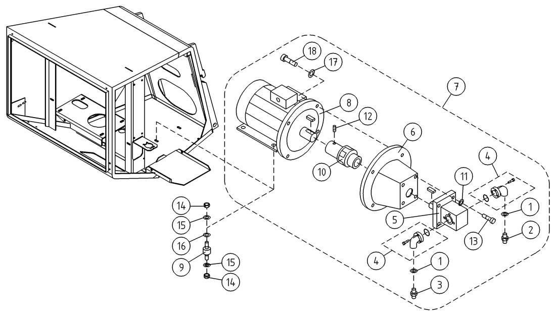 DINO 180XT HYDRAULIC PUMP AND ELECTRIC MOTOR