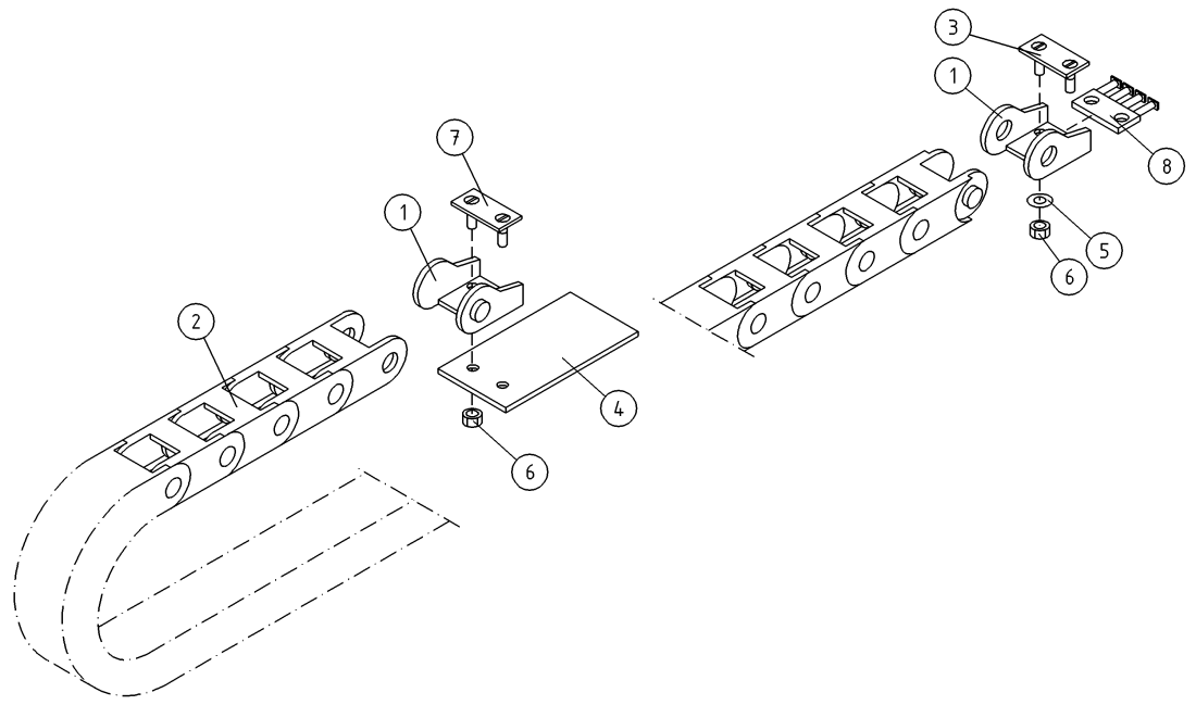 DINO 265RXT ENERGY TRANSFER CHAIN, THIRD BOOM