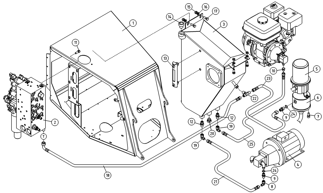 DINO 180XT SUCK/ RETURN HYDRAULICS