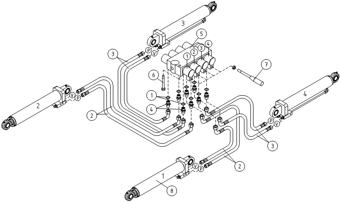 DINO 180TB HYDRAULICS, OUTRIGGER