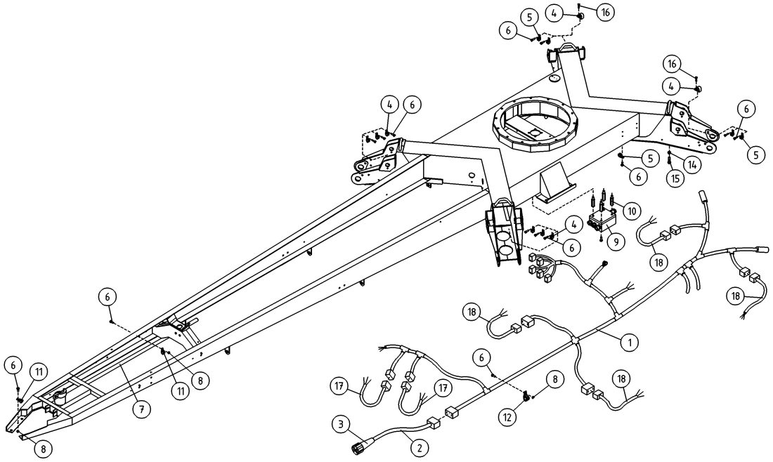 DINO 210XTB CHASSIS, ELECTRIC HARNESS