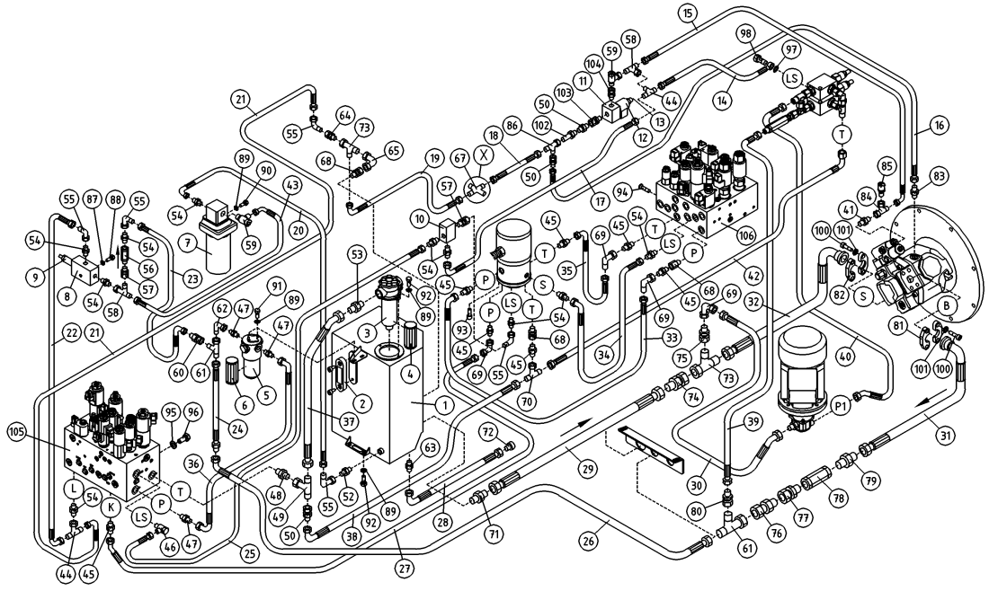 DINO 185XTCII HYDRAULICS, PUMPS, ACCESSORIES, OPTIONAL