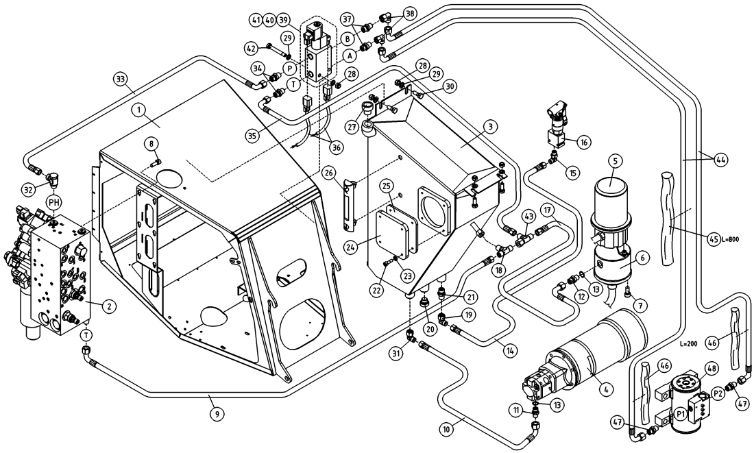 DINO 160XTBII SUCK/ RETURN HYDRAULICS