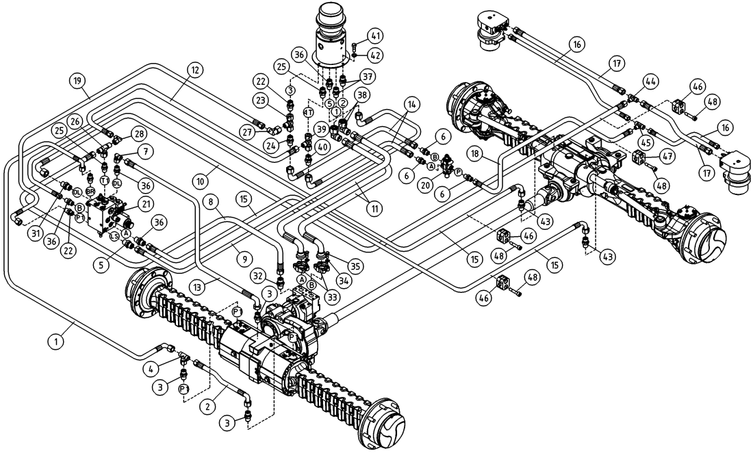 DINO 185XTS HYDRAULICS, AXLE