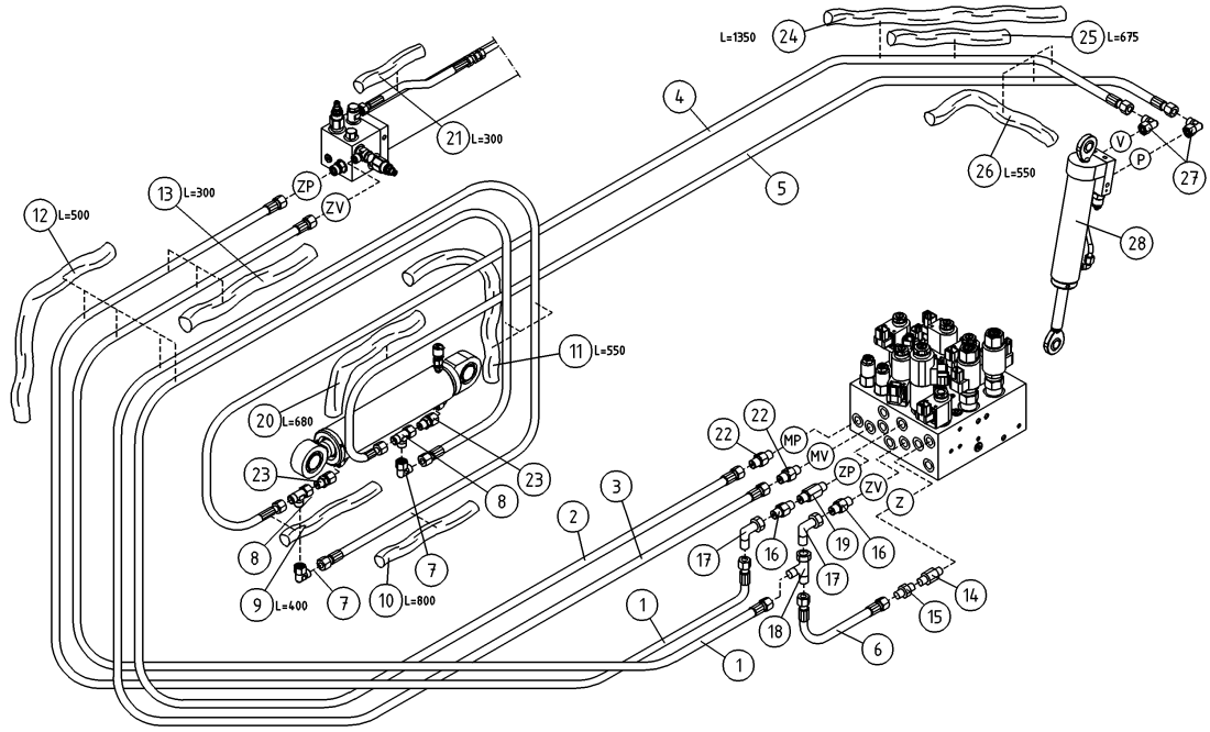 DINO 185XTCII HYDRAULICS, BOOMS