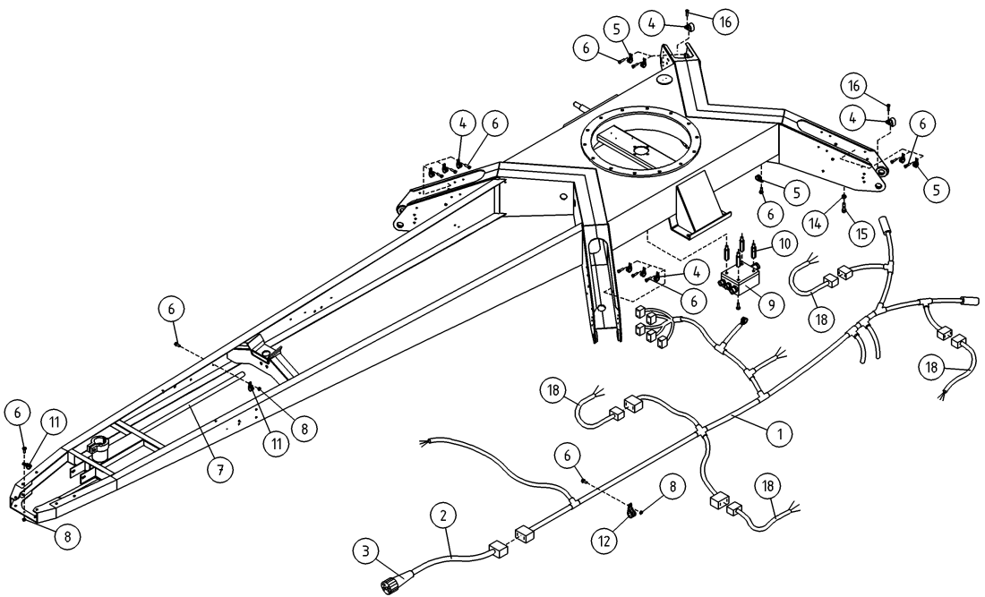 DINO 180XTB CHASSIS, ELECTRIC HARNESS