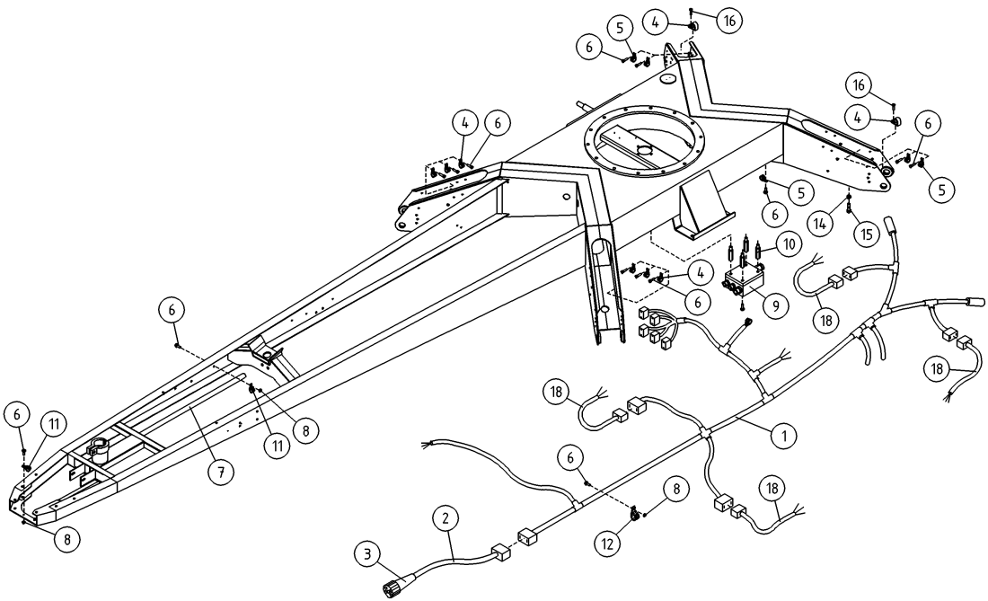 DINO 160XTB CHASSIS, ELECTRIC HARNESS