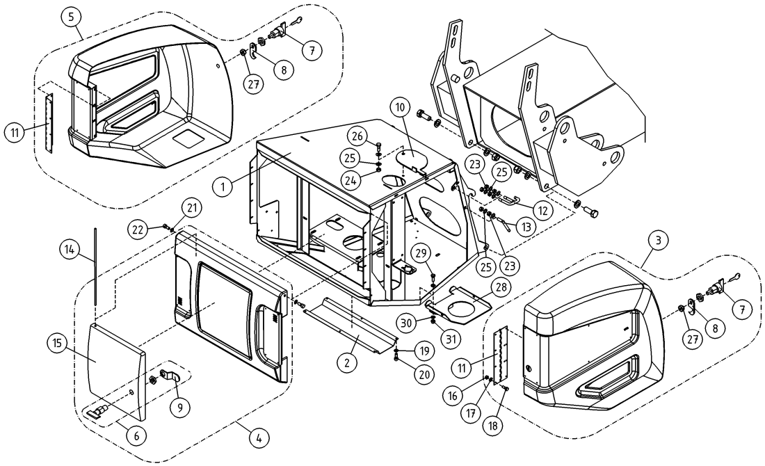 DINO 180XT MACHINE FRAME:COVERS