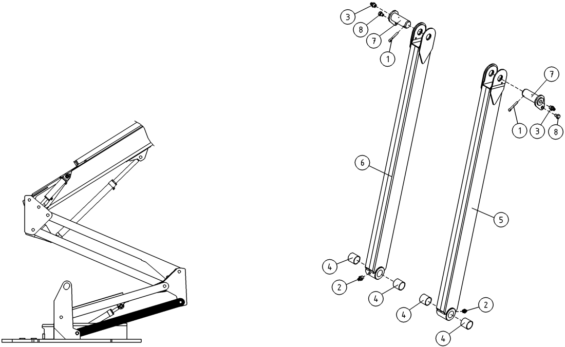 DINO 185XTS SUPPORTING ARM NR 1