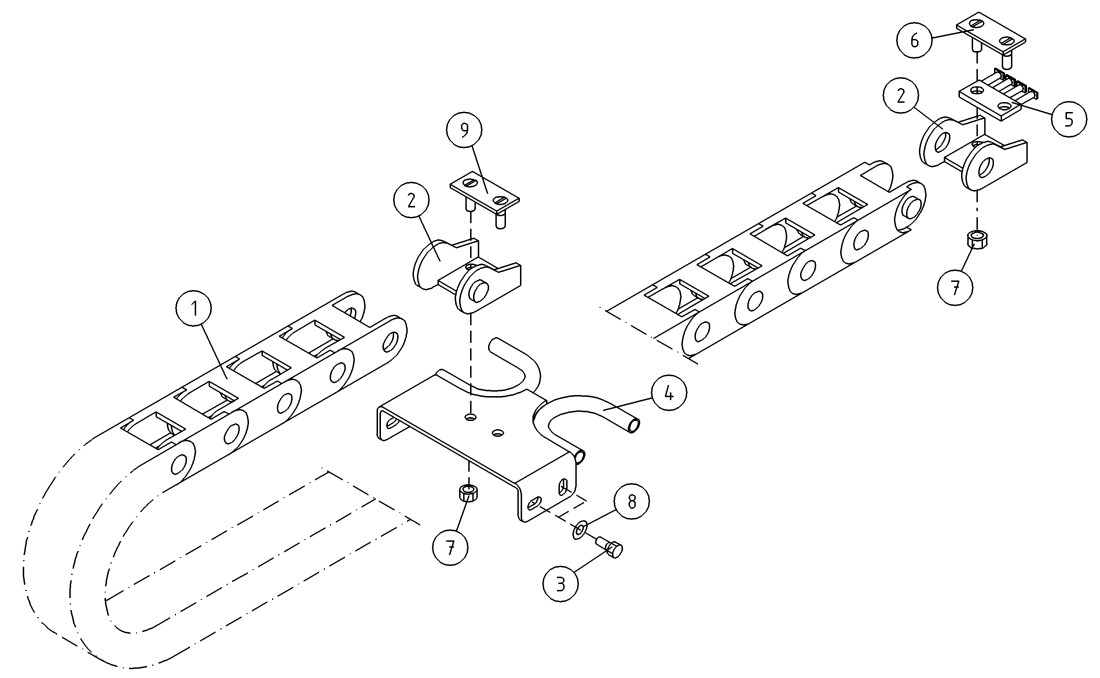 DINO 220XTCII ENERGY TRANSFER CHAIN, MAIN BOOM