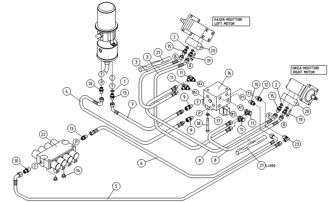 DINO 160XTII HYDRAULICS,  DRIVE MECHANISM