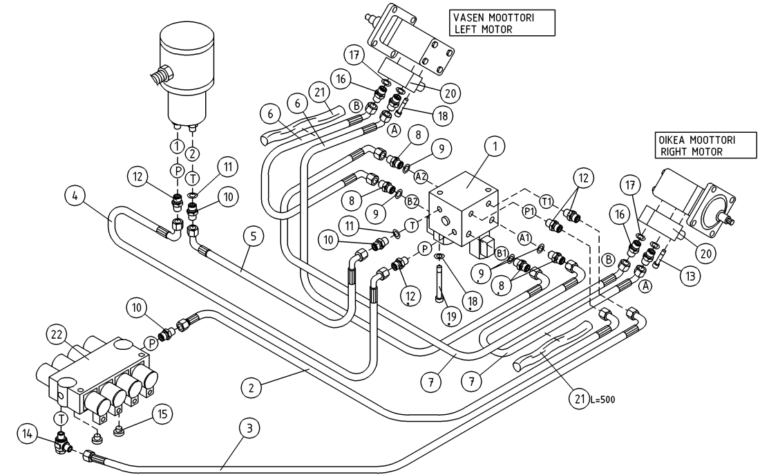 DINO 120T HYDRAULICS,  DRIVE MECHANISM