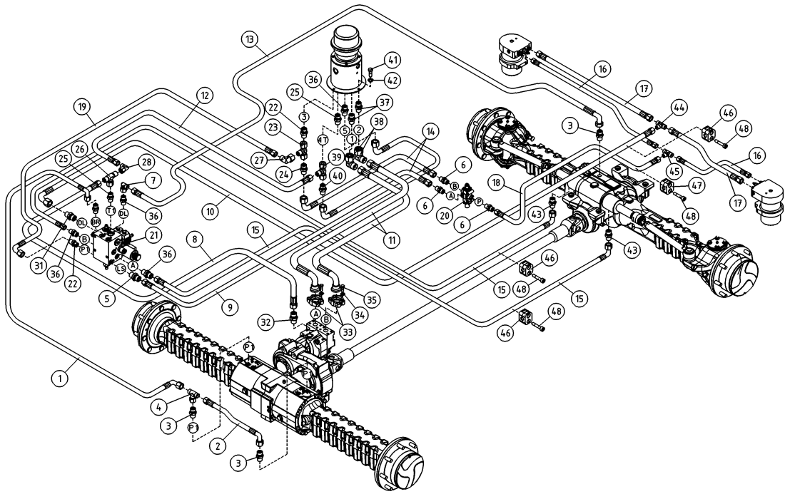 DINO 185XTS HYDRAULICS, AXLE