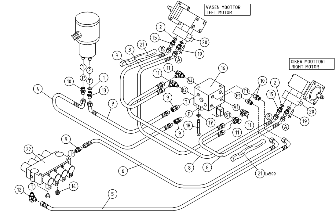 DINO 180TB HYDRAULICS,  DRIVE MECHANISM