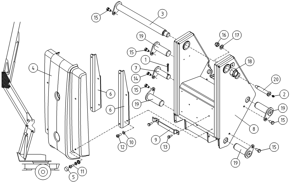 DINO 160XTII ATTACHMENT FRAME