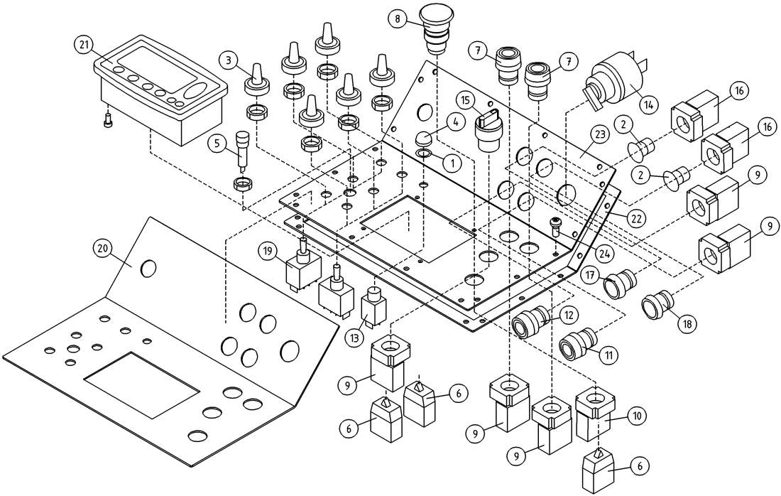 DINO 205RXT COVER FOR PLATFORM CONTROL PANEL