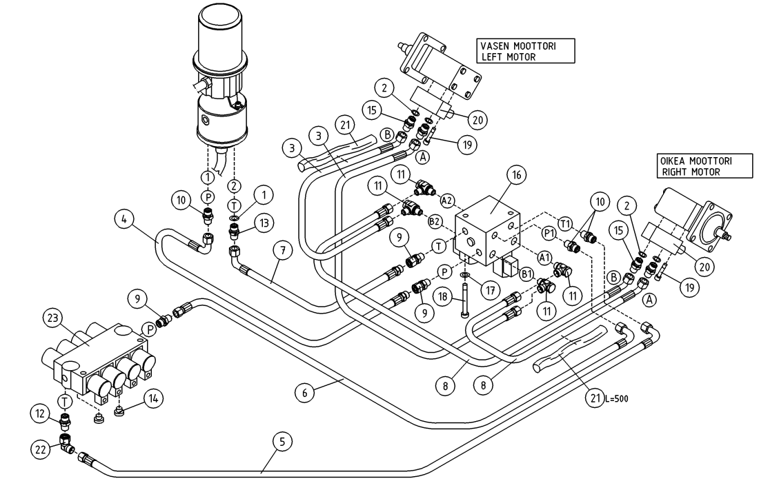 DINO 180TB HYDRAULICS,  DRIVE MECHANISM