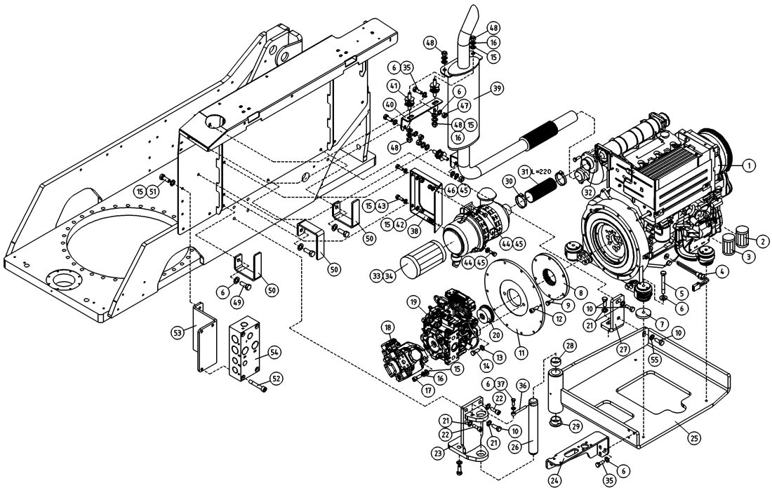 DINO 220XSE ENGINE ACCESSORIES