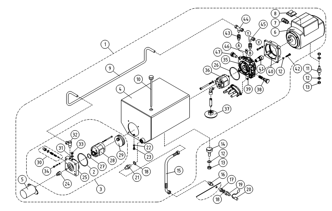 DINO 135T HYDRAULIC PUMP AND ELECTRIC MOTOR