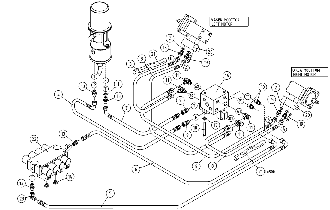 DINO 160XTB HYDRAULICS,  DRIVE MECHANISM