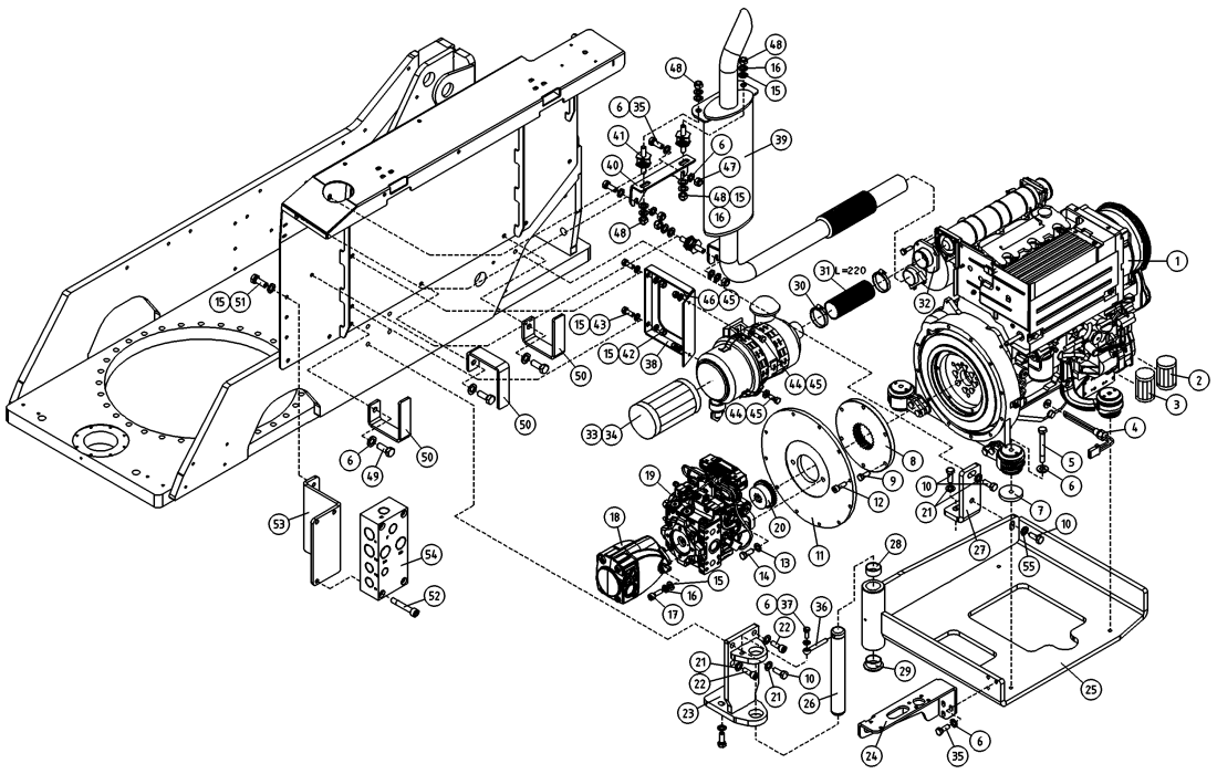 DINO 220XSE ENGINE ACCESSORIES