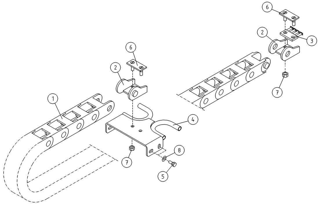 DINO 230T ENERGY TRANSFER CHAIN, MAIN BOOM