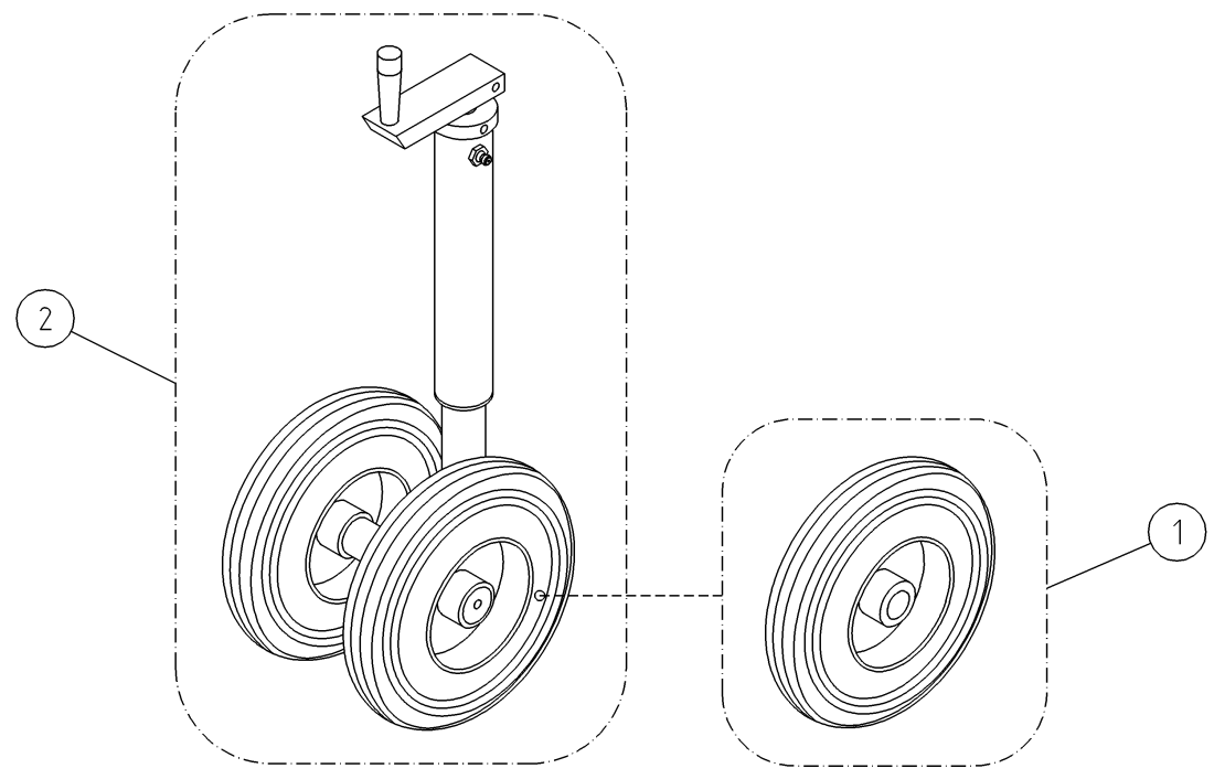 DINO 120TB JOCKEY WHEEL