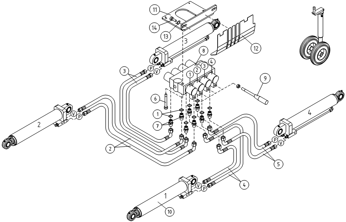 DINO 180XTBII HYDRAULICS, OUTRIGGER