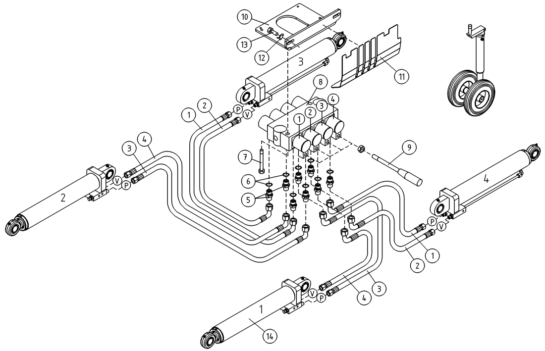 DINO 120TB HYDRAULICS, OUTRIGGER