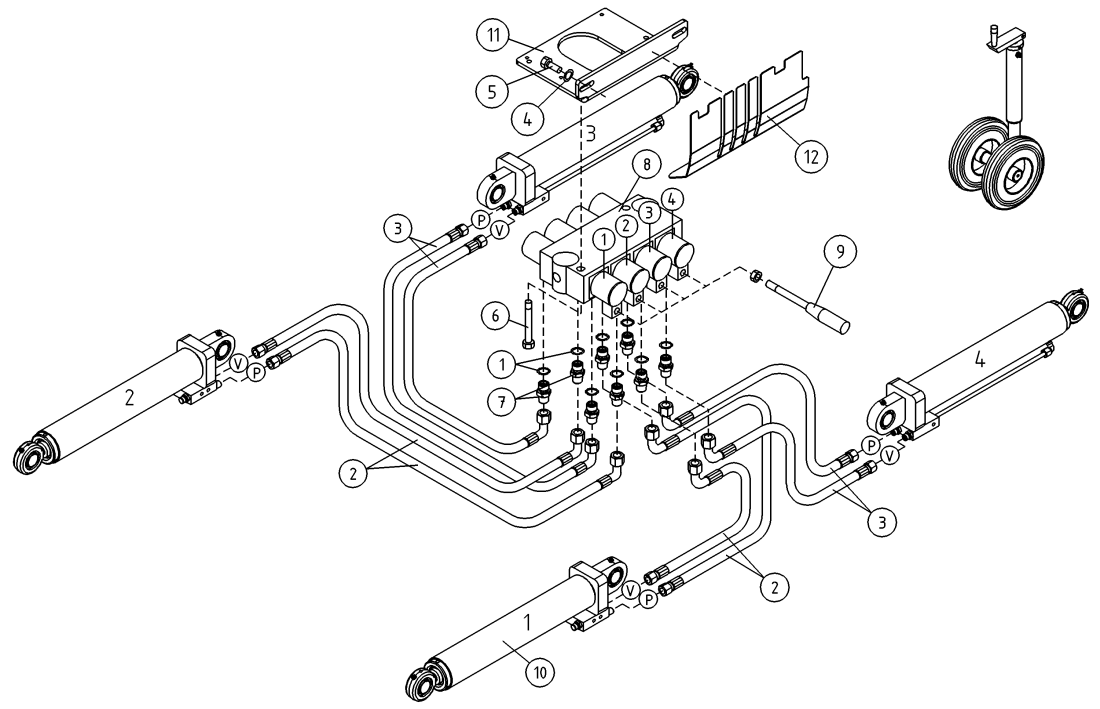 DINO 180XTBII HYDRAULICS, OUTRIGGER