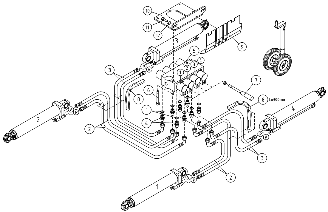 DINO 180TB HYDRAULICS, OUTRIGGER