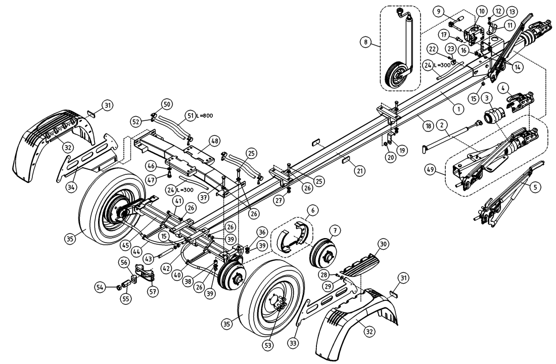 DINO 105TL BRAKE BEAMS