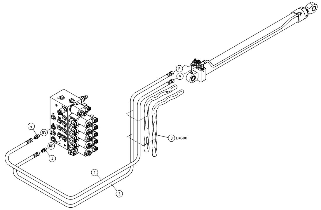 DINO 105TL HYDRAULICS, LIFT CYLINDER