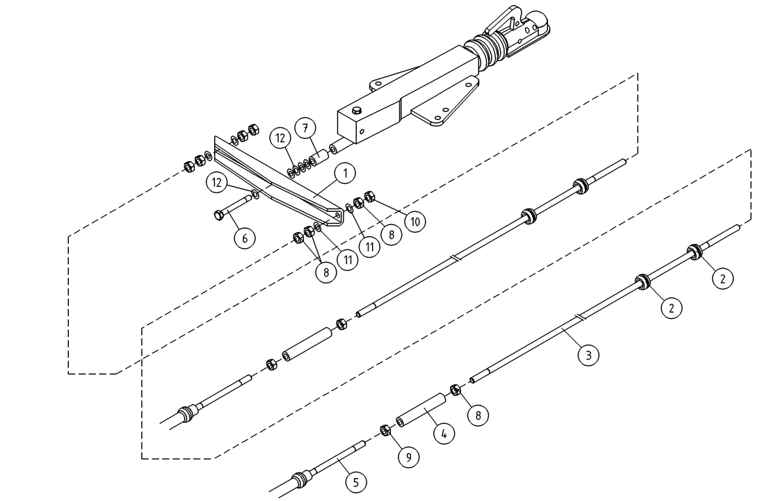 DINO  210XTII BRAKE BEAMS