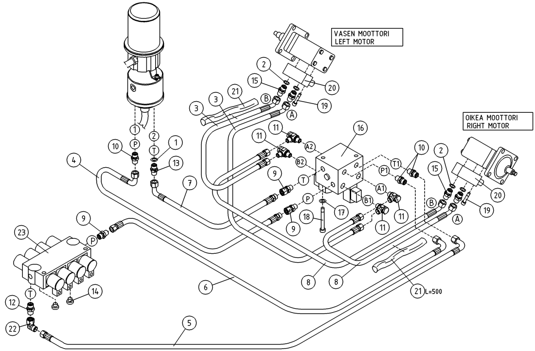 DINO 180TB HYDRAULICS,  DRIVE MECHANISM