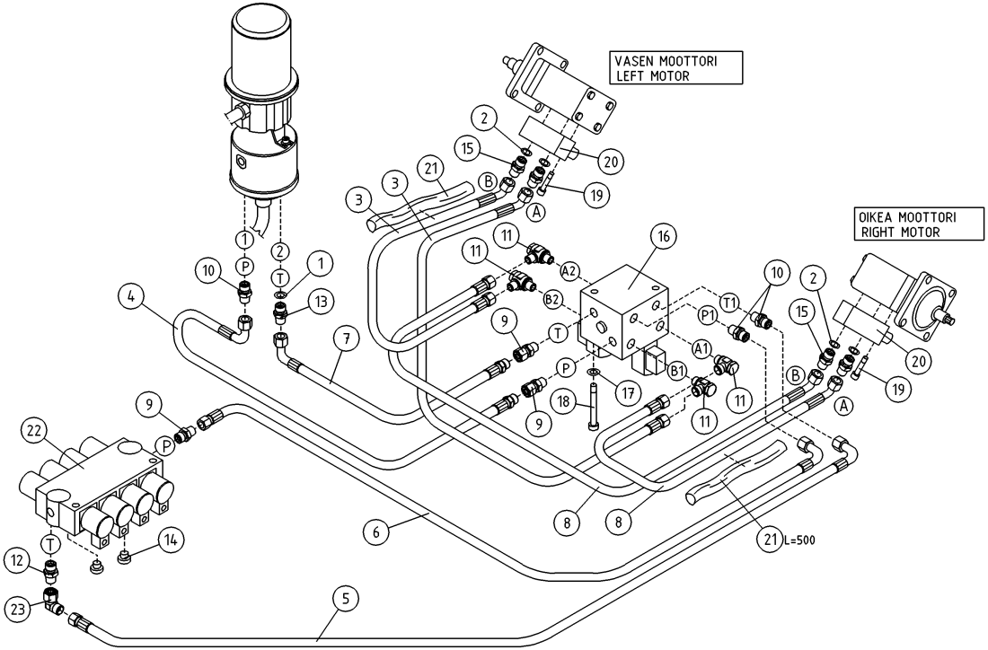 DINO 150T HYDRAULICS,  DRIVE MECHANISM