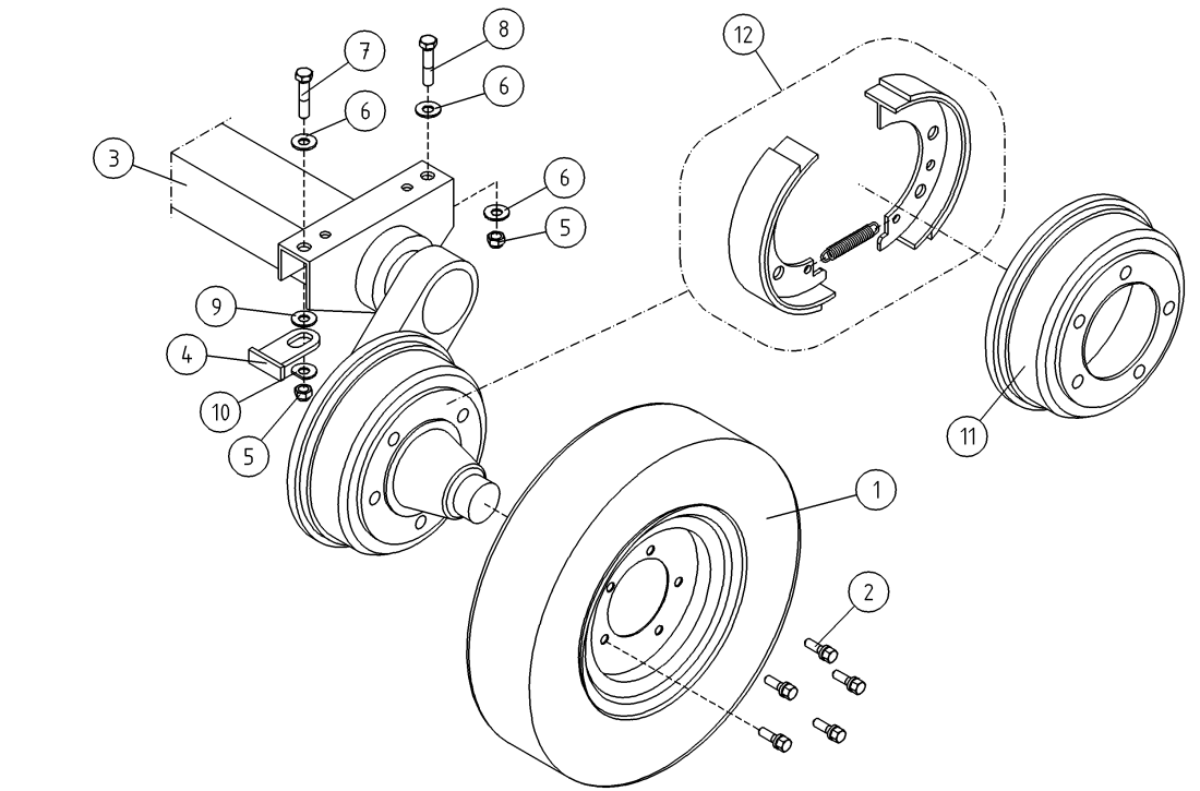 DINO 135TBII AXLE