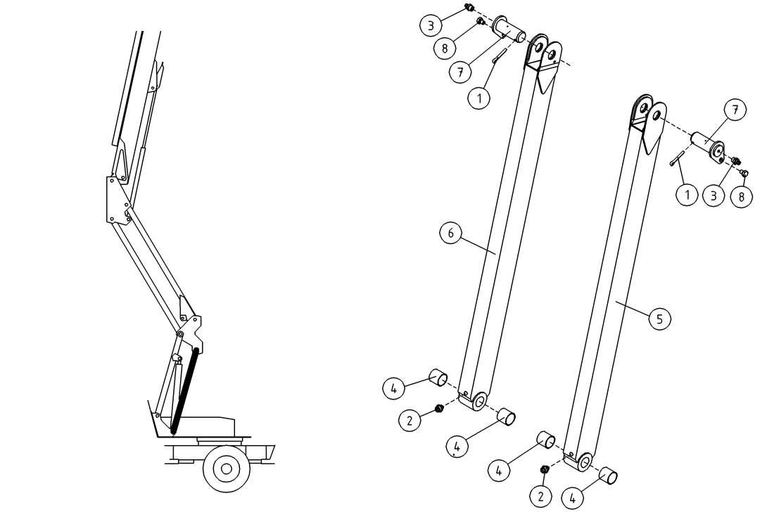 DINO 265RXT SUPPORTING ARM NR 1