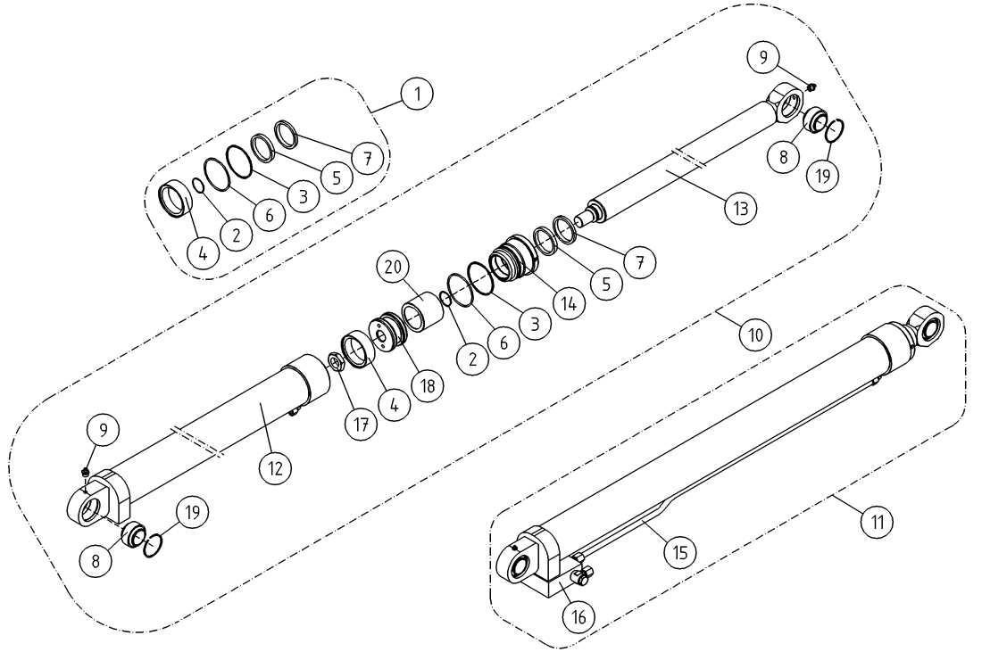 DINO 185XTS LIFT CYLINDER