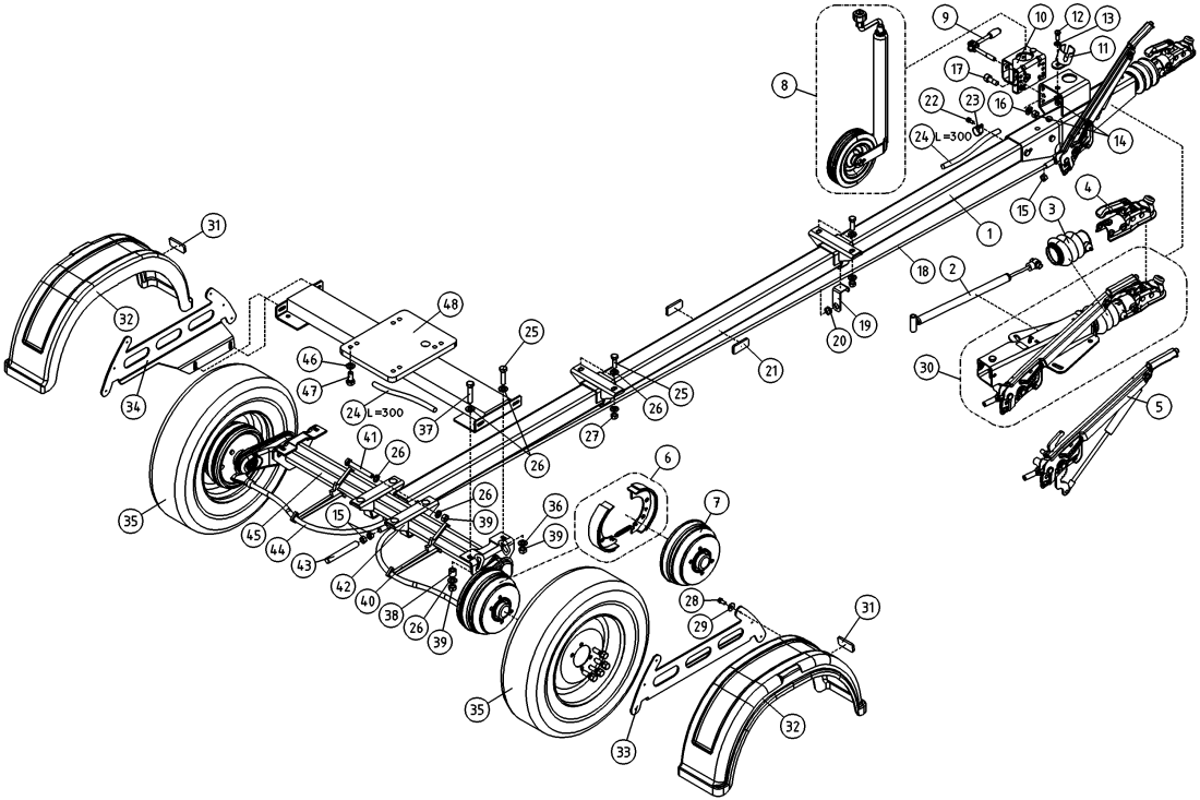 DINO 105TL AXLE SYSTEM