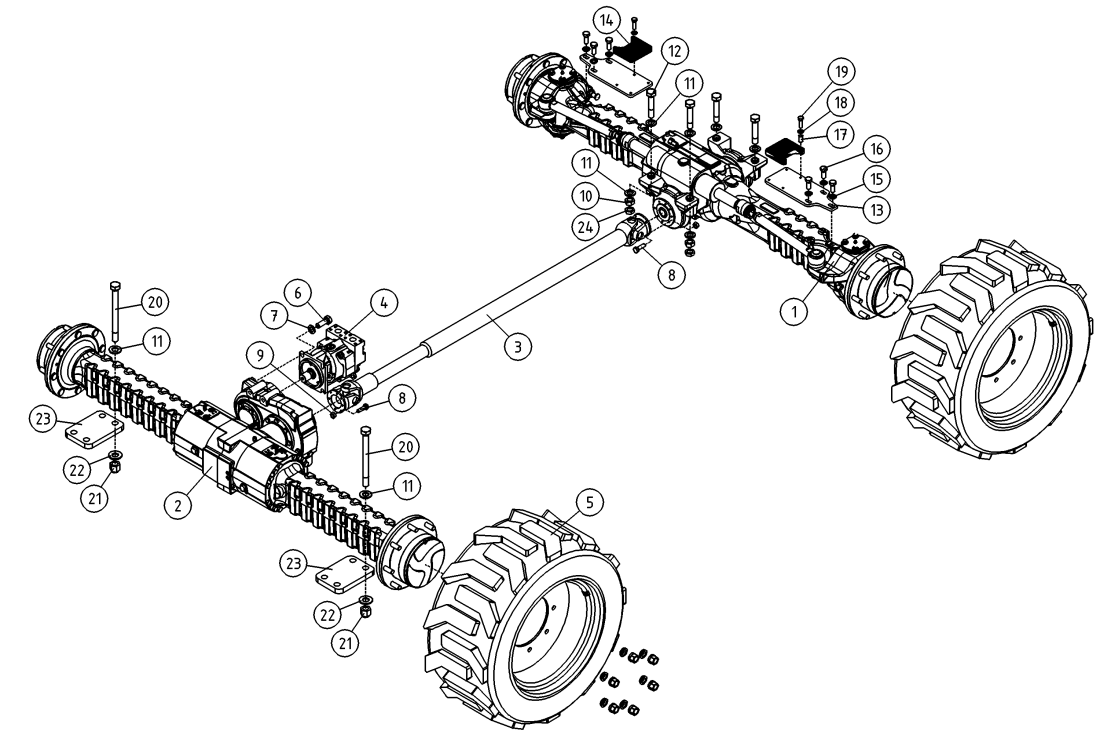 DINO 185XTS AXLE SYSTEM