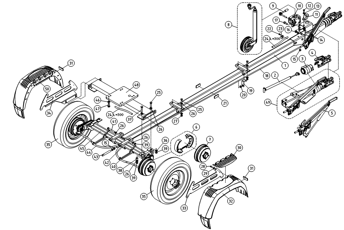 DINO 105TL AXLE SYSTEM