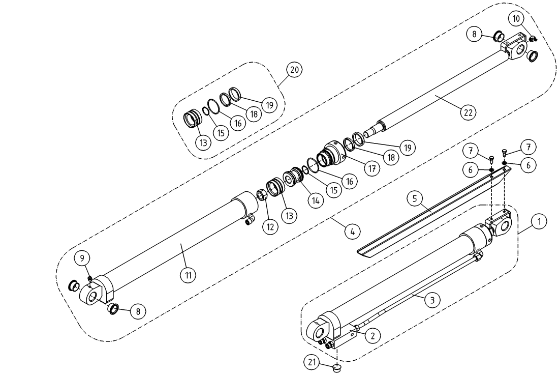 DINO 105TL OUTRIGGER CYLINDER