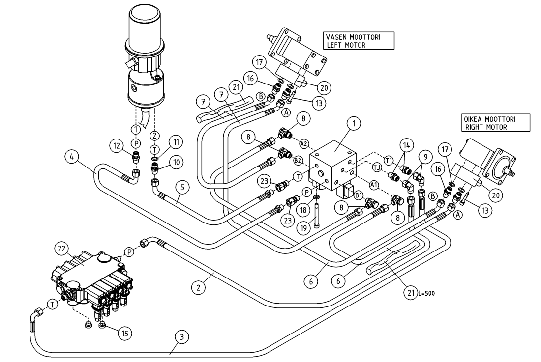 DINO 120T HYDRAULICS,  DRIVE MECHANISM