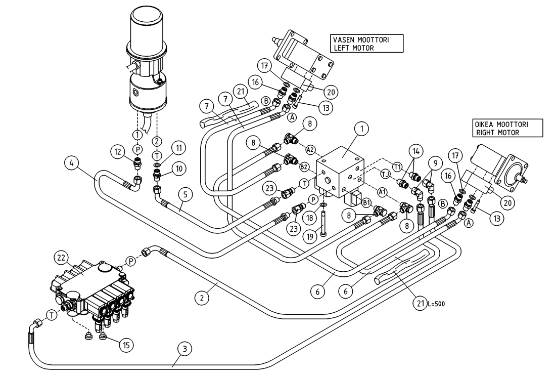 DINO 120TB HYDRAULICS,  DRIVE MECHANISM