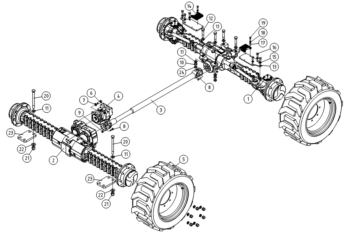 DINO 220XSE AXLE