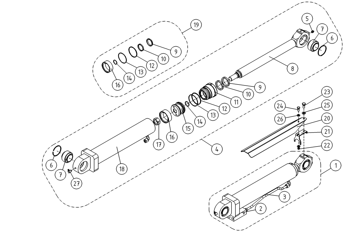 DINO  210XTII OUTRIGGER CYLINDER