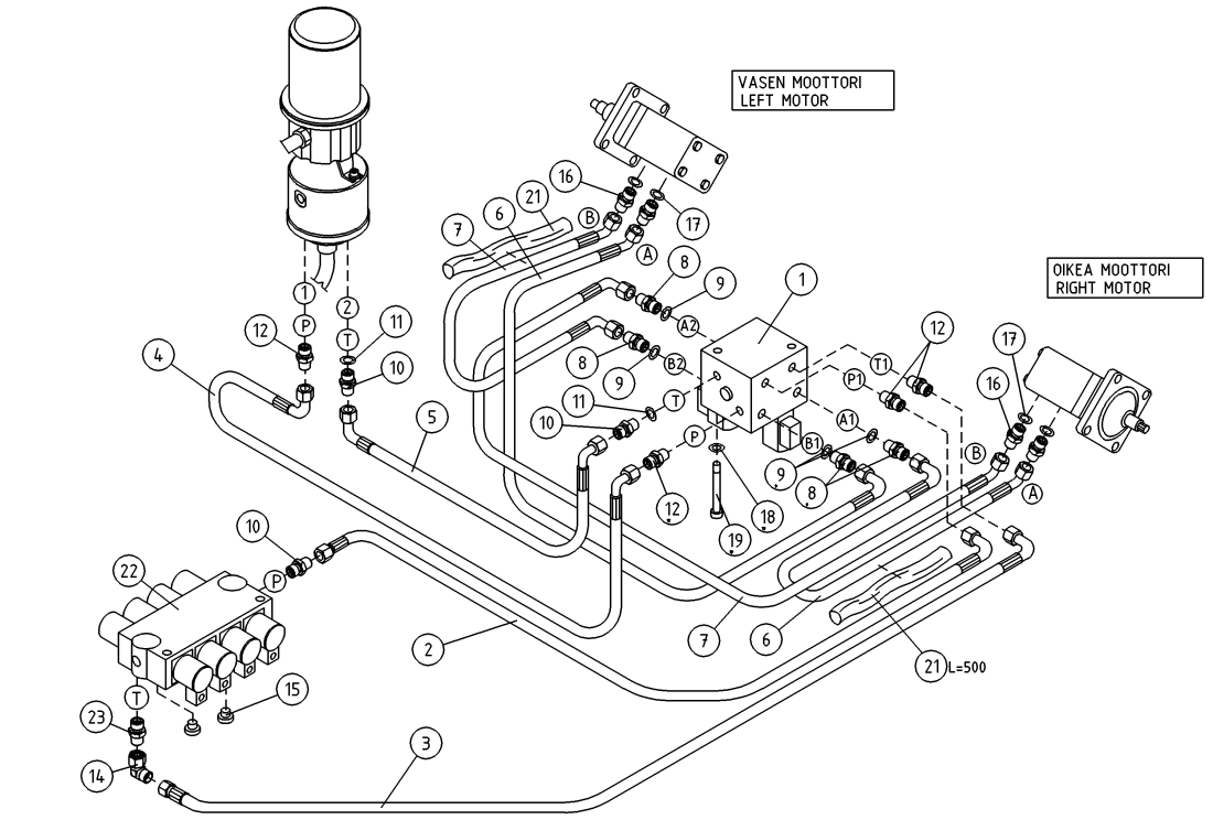 DINO 120TB HYDRAULICS,  DRIVE MECHANISM