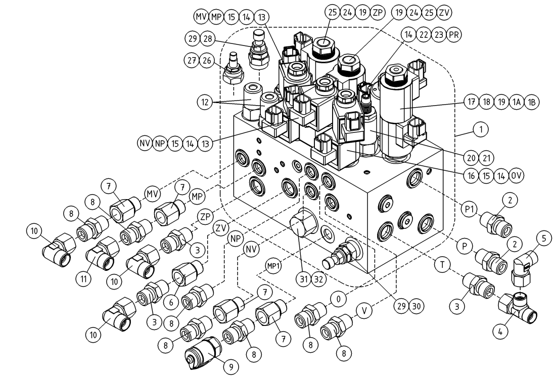 DINO 135T VALVEBLOCK